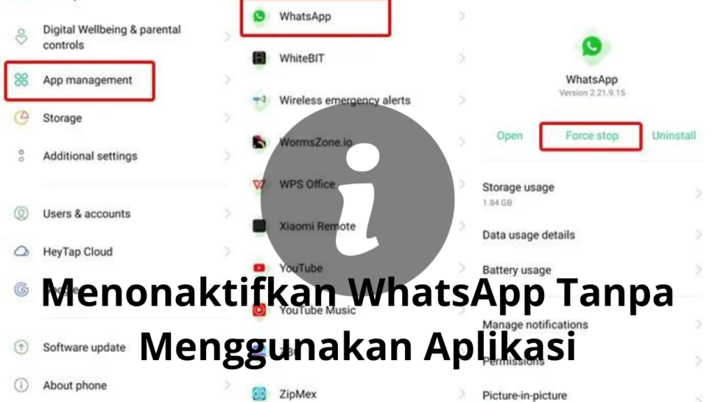 Menonaktifkan WhatsApp Tanpa Menggunakan Aplikasi